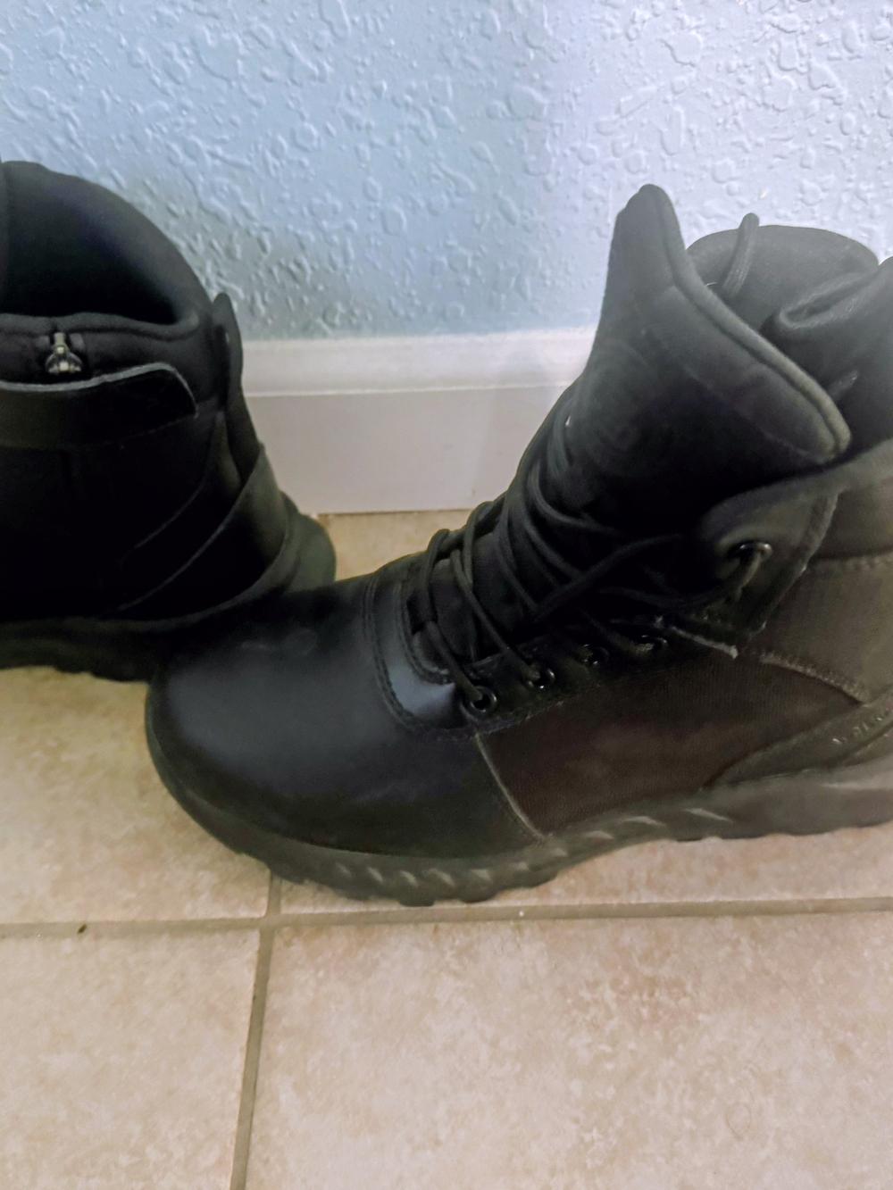 Men's Tactical Black Lace-Up Boots